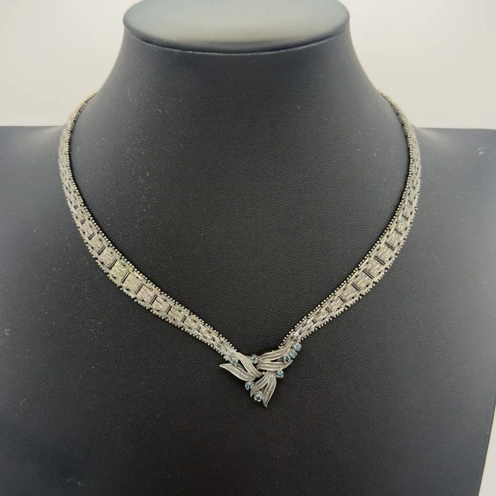 Vintage Sterling Silver 925 Italian Riccio Link Chunky Choker Necklace 16